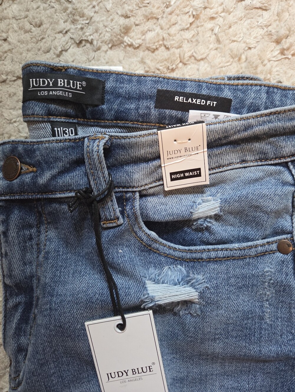 Judy Blue High Waist Distressed Blue Jeans